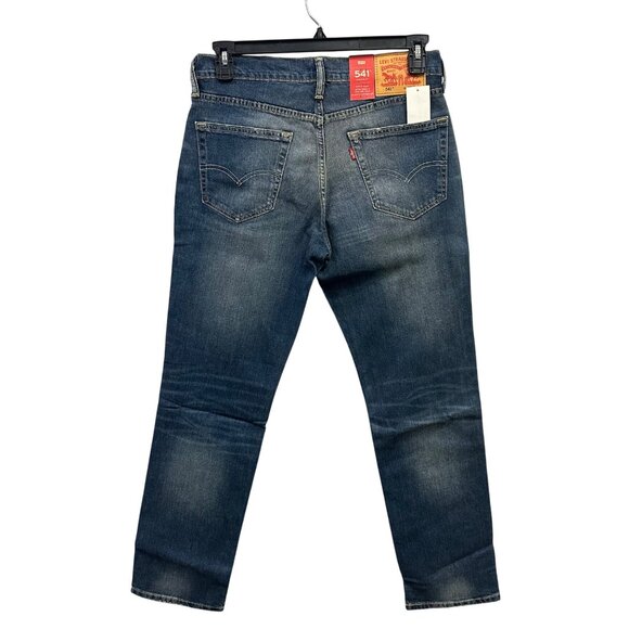 Levi's Mens 541 Athletic Fit Slight Taper Jeans 30W x 32L Blue Canyon Whiskering - Picture 2 of 9